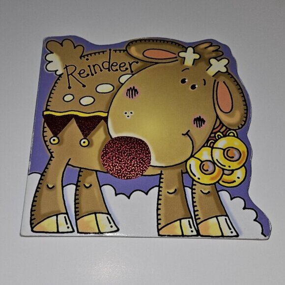 4 Christmas Board Books Lot Here Comes Santa Busy Day Snowy Stories Reindeer - Picture 7 of 13